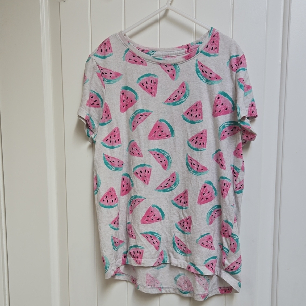Old Navy Watermelon Print Kids Tee - Pink and Green Kids Children X Large  14-16